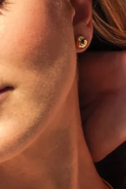 ALEXA LEIGH Gold Ball Studs in^ Earrings
