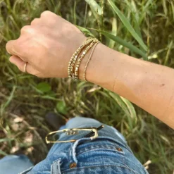 ALEXA LEIGH Quarter Square Beaded Bracelet in^ Bracelets