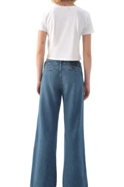 Amo Denim Edith Wide Leg Trouser in^ Denim