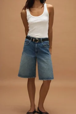Amo Denim Laura Gaucho Short in^ Denim|Pants, Shorts, & Skirts