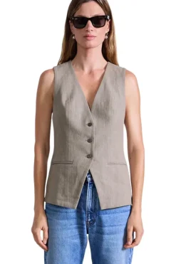 Apiece Apart Helena V-neck Vest in^ Blazers & Outerwear
