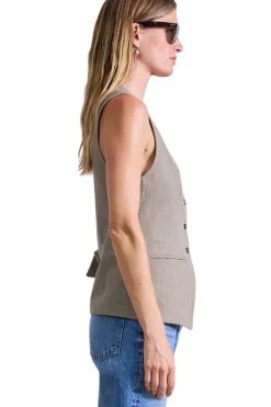 Apiece Apart Helena V-neck Vest in^ Blazers & Outerwear