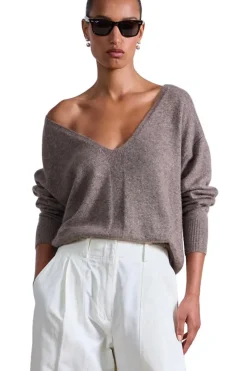 Apiece Apart Softest Silk Cashmere V-neck Sweater in^ Sweaters