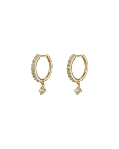 Apres Jewelry Petite Pearl Huggies in 14kt Yellow Gold^ Earrings