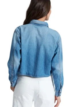ASKK-NY ASKK NY Cropped Denim Shirt in^ Tops