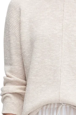 ATM AnthonyThomas Melillo ATM Cotton Blend Pintuck Detail Crew Neck Sweater in^ Sweaters