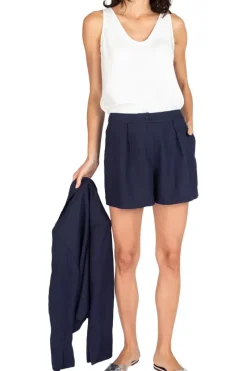 ATM AnthonyThomas Melillo ATM Linen Pleated Shorts in^ Pants, Shorts, & Skirts