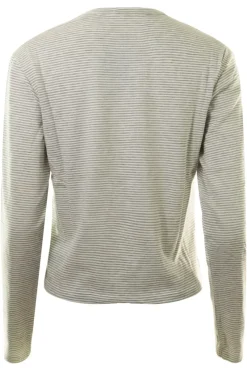 ATM AnthonyThomas Melillo ATM Micro Stripe Slub Long Sleeve Tee in^ Tops