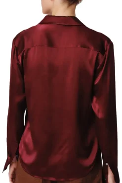 ATM AnthonyThomas Melillo ATM Silk Charmeuse Classic Shirt in^ Tops