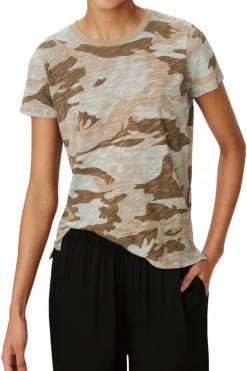 ATM AnthonyThomas Melillo ATM Slub Jersey Camo Schoolboy Short Sleeve Crew Neck Tee in^ Tops