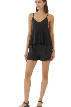 ATM AnthonyThomas Melillo ATM Slub Jersey Exposed Seam Tank in Black^ Tops