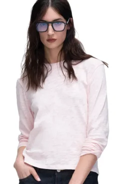 ATM AnthonyThomas Melillo ATM Slub Jersey Long Sleeve Crop Tee^ Tops