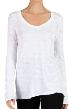 ATM AnthonyThomas Melillo ATM Slub Jersey Long Sleeve V-Neck Tee^ Tops