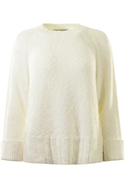 AUTUMN CASHMERE Raglan Crew with Cuffed Bracelet Sleeves in^ Sweaters