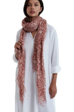 CHAN LUU INC. Chan Luu Floral Cashmere and Silk Scarf in Sequoia^ Scarves