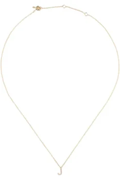 Chan Luu Inc. Chan Luu 14k Gold and White Diamond Initial Necklace^ Necklaces