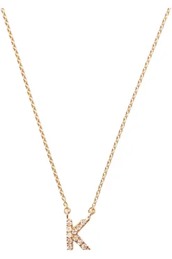 Chan Luu Inc. Chan Luu 14k Gold and White Diamond Initial Necklace^ Necklaces
