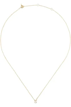 Chan Luu Inc. Chan Luu 14k Gold and White Diamond Initial Necklace^ Necklaces