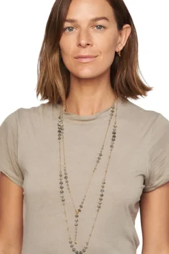 CHAN LUU INC. Chan Luu Lariat Beaded Necklace in Yellow Gold^ Necklaces