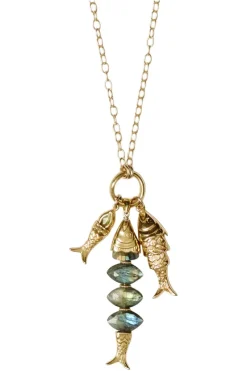 Chan Luu Inc. Chan Luu Orris Charm Necklace in Labradorite Mix^ Necklaces