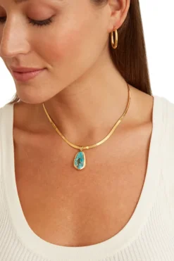 CHAN LUU INC. Chan Luu Totem Herringbone Necklace in Yellow Gold^ Necklaces