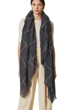 CHAN LUU INC. Chan Luu Windowpane Scarf^ Scarves