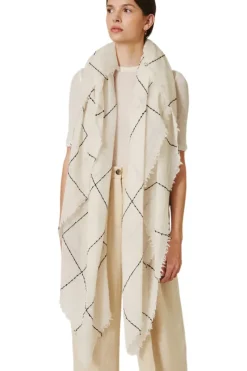 CHAN LUU INC. Chan Luu Windowpane Scarf^ Scarves