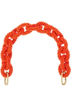 CLARE V. Shortie Strap in Poppy Seed Bead Link^ Bags