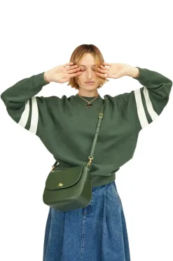 CLARE V. Turnlock Louis Bag in Evergreen^ Bags