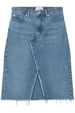 Frame Denim Deconstructed Skirt in^ Denim|Pants, Shorts, & Skirts