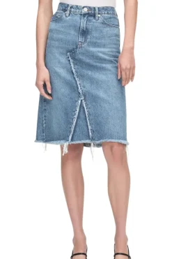 Frame Denim Deconstructed Skirt in^ Denim|Pants, Shorts, & Skirts