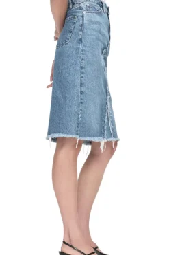 Frame Denim Deconstructed Skirt in^ Denim|Pants, Shorts, & Skirts