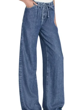 Frame Denim Drawstring Wide Leg in^ Denim