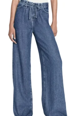 Frame Denim Drawstring Wide Leg in^ Denim