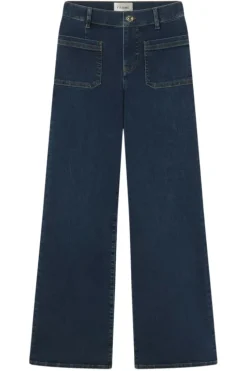 Frame Denim Le Slim Palazzo Bardot Pocket in^ Denim