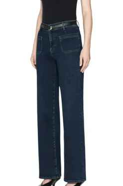 Frame Denim Le Slim Palazzo Bardot Pocket in^ Denim