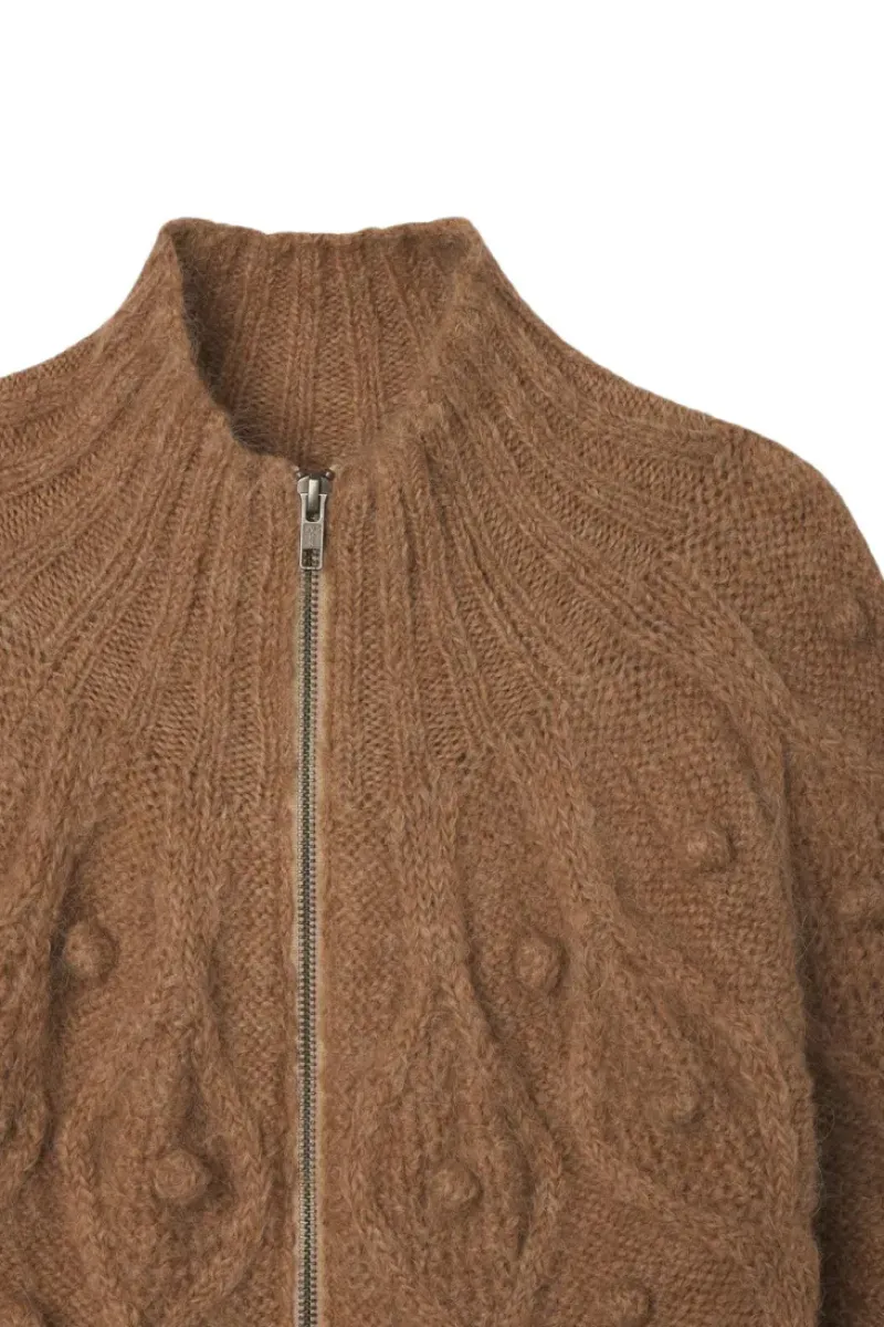 Frame Denim Popcorn Zip Cardigan in^ Tops