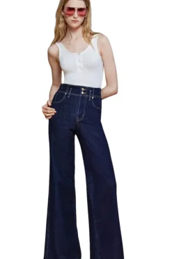 Frame Denim The Seamed Wide Trouser in^ Denim