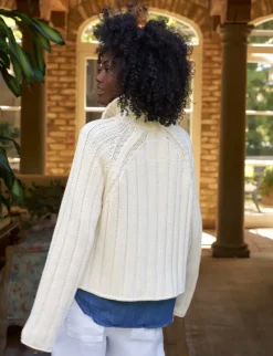Frank & Eileen Mini Cotswolds Cropped Cable Knit Cardigan in^ Sweaters