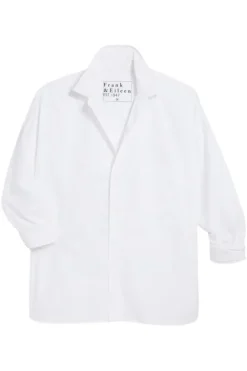Frank & Eileen Oona Continuous Sleeve Button-Up Shirt in White^ Tops