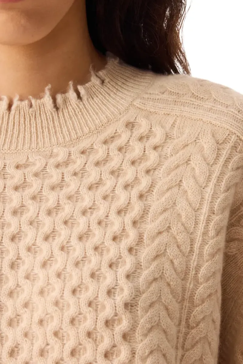 Kujten Ita Cable Crewneck in^ Sweaters