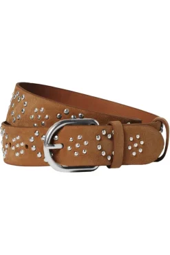 Loeffler Randall Beckett Studded Belt in Cacao - Silver^ Belts
