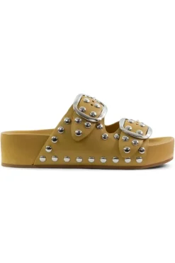 Loeffler Randall Jack Studded Sandal in Khaki - Silver^ Shoes