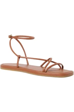 Loeffler Randall Noor Leather Flat Sandal in Timber^ Shoes