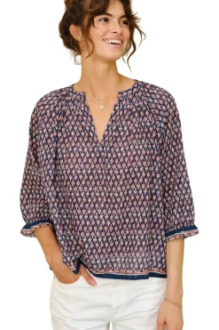 M.A.B.E. Mari Printed Top in^ Tops
