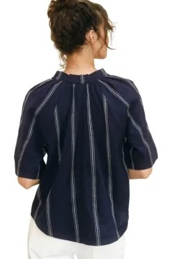 M.A.B.E. Palmer Gathered Top in^ Tops