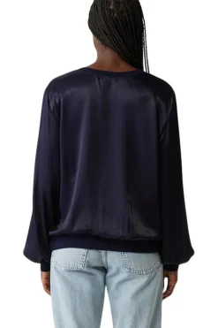 MICHAEL STARS Ariel Satin Sweatshirt in^ Tops