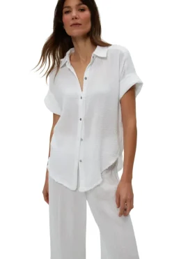 MICHAEL STARS Bailey Button Down Shirt in^ Tops