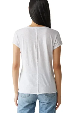MICHAEL STARS Baxter V-neck Raw Edge Tee^ Tops