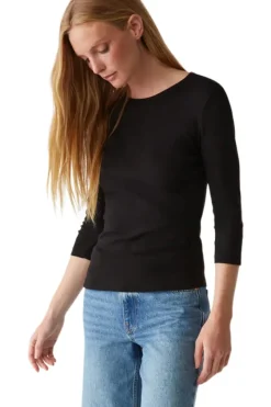 MICHAEL STARS Dakota 3/4 Sleeve Tee in White^ Tops